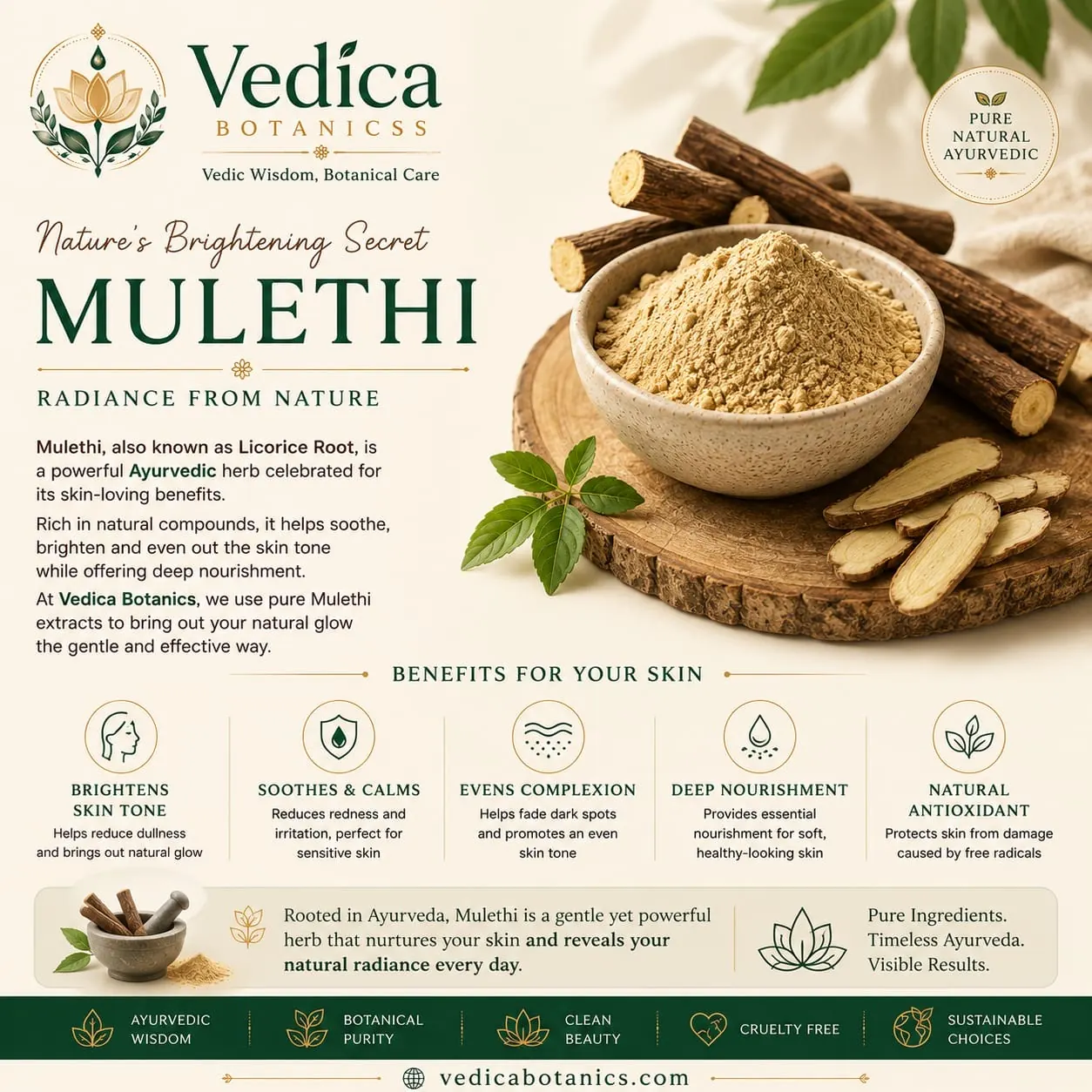 Nature's Brightening Secret Mulethi by Vedica Botanics