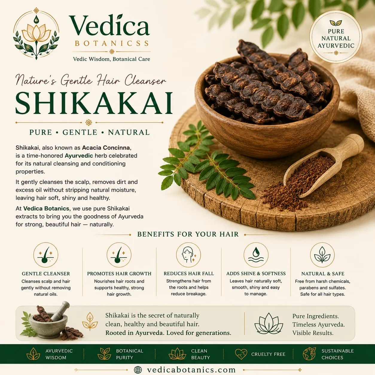 Shikakai benefits by Vedica Botanics